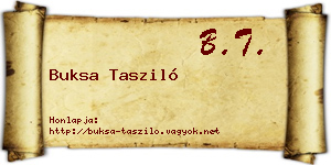 Buksa Tasziló névjegykártya